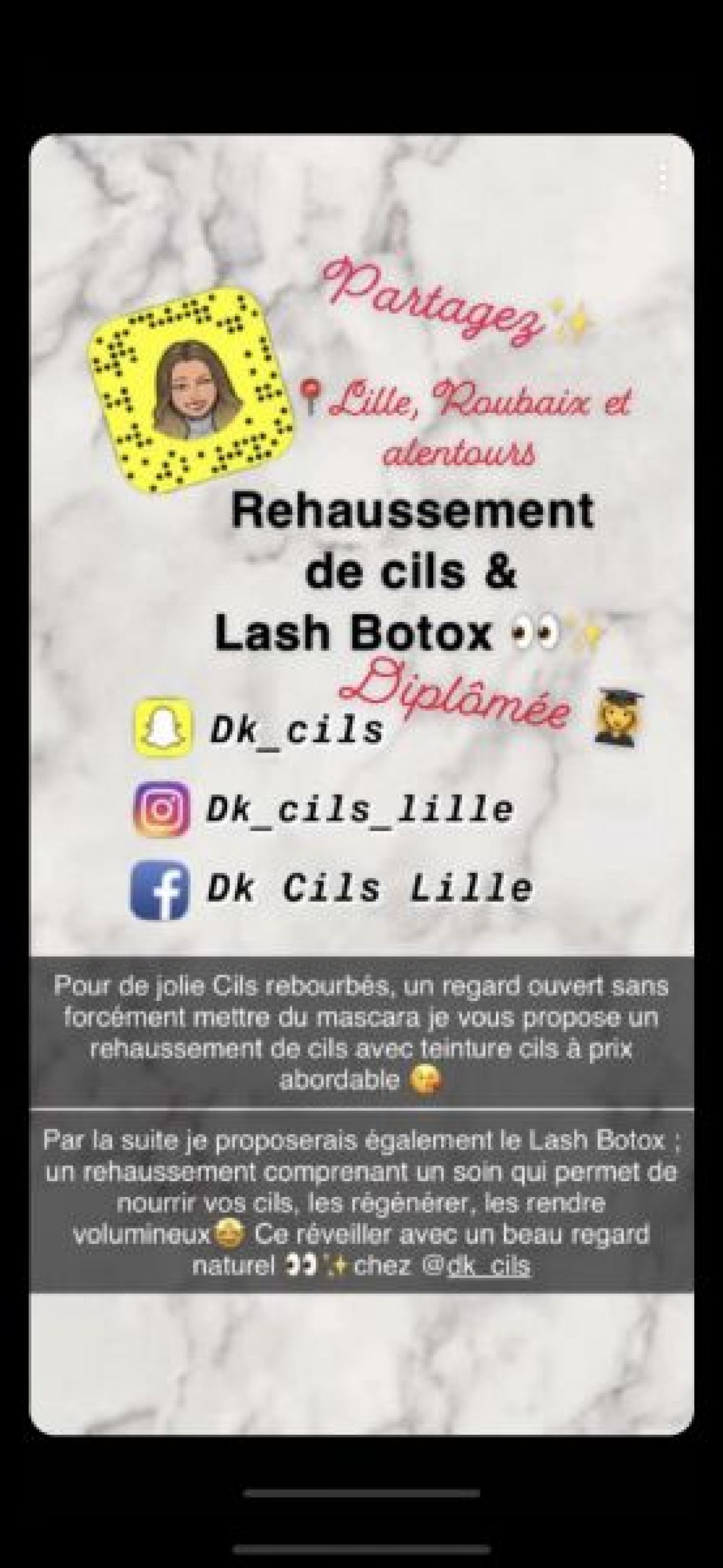 Rehaussement de cils à Roubaix (59) Par Ilhem - Estheca